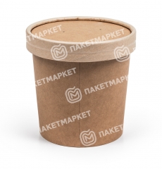 Контейнер для супа бумажный 340 мл ECO SOUP 12С | DoEco, ДоЭко, фото Бумажная супница 340 мл ECO SOUP 12С | DoEco, ДоЭко, фото