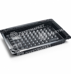 Контейнер под суши РП-208 черный одноразовый, фото 