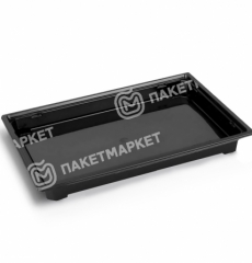 Контейнер под суши Сп-19 черный одноразовый, фото 