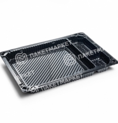 Контейнер под суши РП-207 3 секции одноразовый, фото 